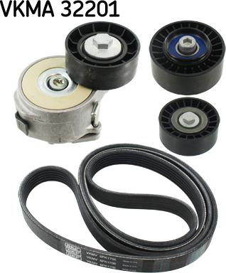 SKF VKMA 32201 - Ķīļrievu siksnu komplekts www.autospares.lv