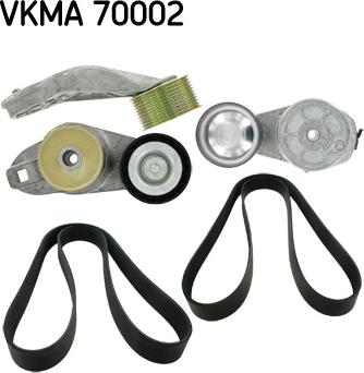 SKF VKMA 70002 - Ķīļrievu siksnu komplekts autospares.lv