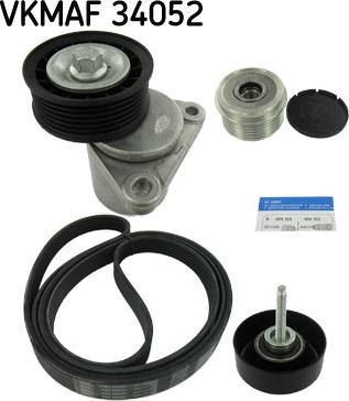 SKF VKMAF 34052 - Ķīļrievu siksnu komplekts autospares.lv