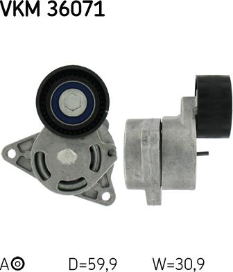 SKF VKMAF 36107 - Поликлиновый ременный комплект www.autospares.lv