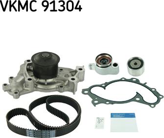 SKF VKMC 91304 - Ūdenssūknis + Zobsiksnas komplekts autospares.lv