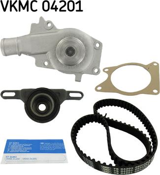 SKF VKMC 04201 - Ūdenssūknis + Zobsiksnas komplekts www.autospares.lv