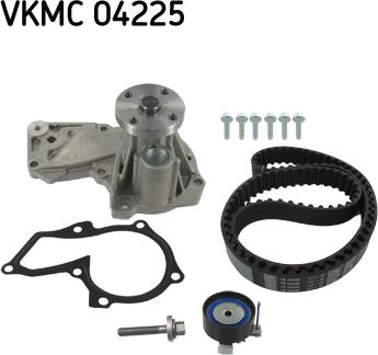 SKF VKMC 04225 - Водяной насос + комплект зубчатого ремня ГРМ www.autospares.lv