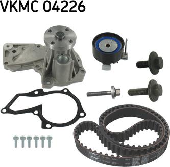 SKF VKMC 04226 - Водяной насос + комплект зубчатого ремня ГРМ www.autospares.lv