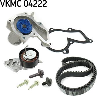 SKF VKMC 04222 - Ūdenssūknis + Zobsiksnas komplekts www.autospares.lv