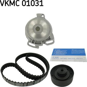 SKF VKMC 01031 - Водяной насос + комплект зубчатого ремня ГРМ www.autospares.lv