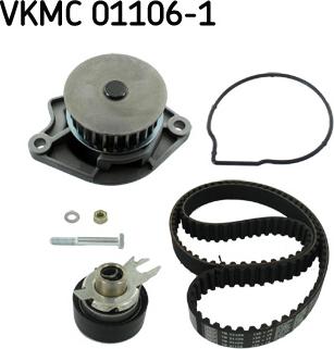 SKF VKMC 01106-1 - Водяной насос + комплект зубчатого ремня ГРМ www.autospares.lv