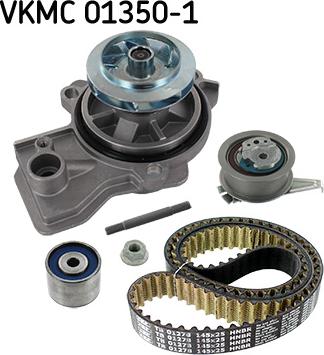 SKF VKMC 01350-1 - Водяной насос + комплект зубчатого ремня ГРМ www.autospares.lv