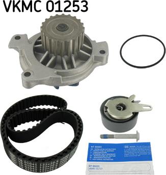 SKF VKMC 01253 - Водяной насос + комплект зубчатого ремня ГРМ www.autospares.lv