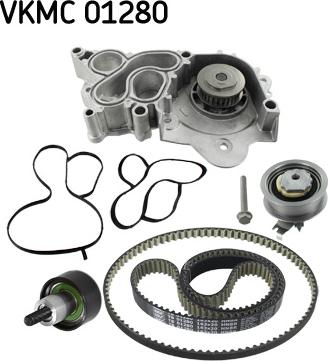 SKF VKMC 01280 - Водяной насос + комплект зубчатого ремня ГРМ www.autospares.lv