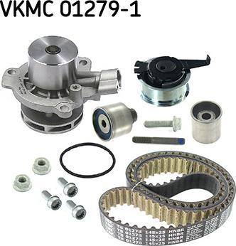 SKF VKMC 01279-1 - Водяной насос + комплект зубчатого ремня ГРМ www.autospares.lv