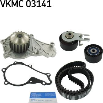 SKF VKMC 03141 - Водяной насос + комплект зубчатого ремня ГРМ www.autospares.lv