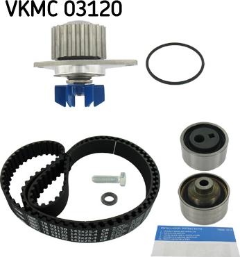 SKF VKMC 03120 - Водяной насос + комплект зубчатого ремня ГРМ www.autospares.lv