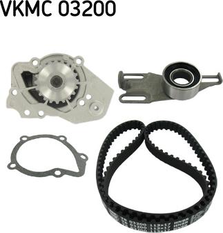 SKF VKMC 03200 - Ūdenssūknis + Zobsiksnas komplekts www.autospares.lv