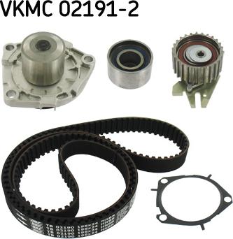 SKF VKMC 02191-2 - Водяной насос + комплект зубчатого ремня ГРМ www.autospares.lv