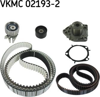 SKF VKMC 02193-2 - Водяной насос + комплект зубчатого ремня ГРМ www.autospares.lv