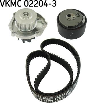 SKF VKMC 02204-3 - Ūdenssūknis + Zobsiksnas komplekts www.autospares.lv