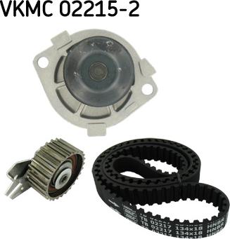 SKF VKMC 02215-2 - Водяной насос + комплект зубчатого ремня ГРМ www.autospares.lv