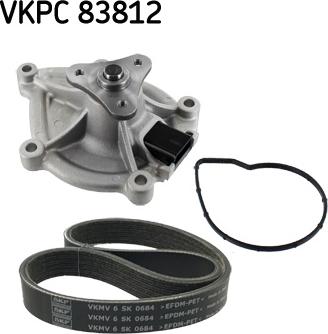 SKF VKMC 33843 - Водяной насос + комплект ручейковых ремней www.autospares.lv