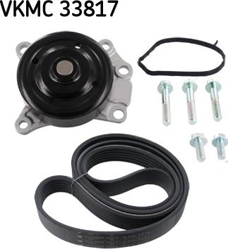 SKF VKMC 33817 - Водяной насос + комплект ручейковых ремней www.autospares.lv