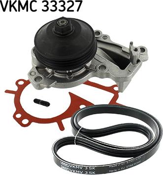 SKF VKMC 33327 - Ūdenssūknis + ķīļrievu siksnas komplekts autospares.lv