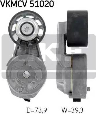 SKF VKMCV 51020 - Siksnas spriegotājs, Ķīļsiksna www.autospares.lv