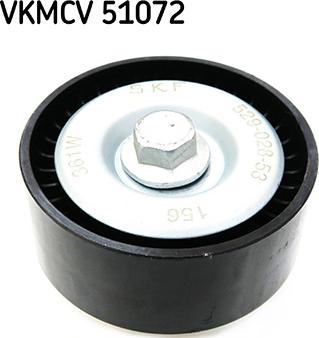 SKF VKMCV 51072 - Parazīt / Vadrullītis, Ķīļrievu siksna www.autospares.lv