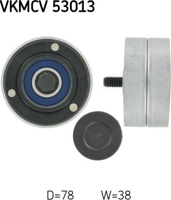 SKF VKMCV 53013 - Parazīt / Vadrullītis, Ķīļrievu siksna www.autospares.lv