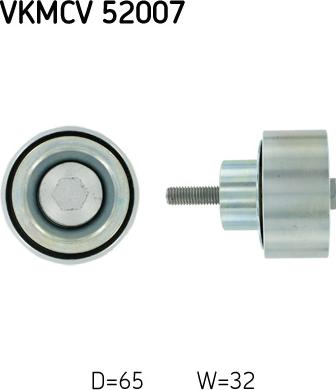 SKF VKMCV 52007 - Parazīt / Vadrullītis, Ķīļrievu siksna www.autospares.lv