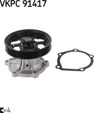 SKF VKPC 91417 - Water Pump www.autospares.lv