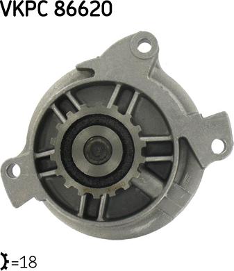 SKF VKPC 86620 - Water Pump www.autospares.lv