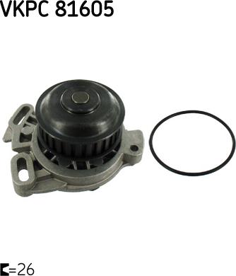 SKF VKPC 81605 - Water Pump www.autospares.lv