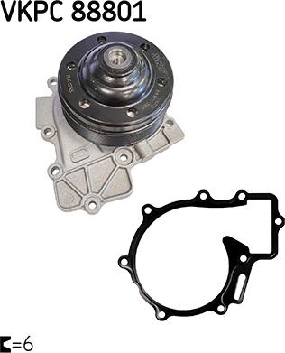 SKF VKPC 88801 - Ūdenssūknis www.autospares.lv