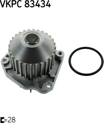 SKF VKPC 83434 - Water Pump www.autospares.lv