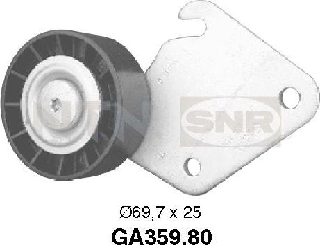 SNR GA359.80 - Pulley, v-ribbed belt www.autospares.lv