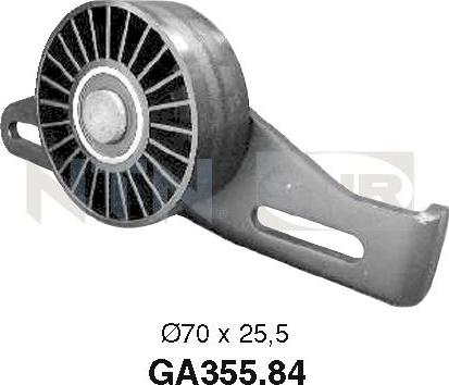 SNR GA355.84 - Pulley, v-ribbed belt www.autospares.lv