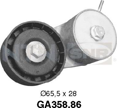 SNR GA358.86 - Pulley, v-ribbed belt www.autospares.lv