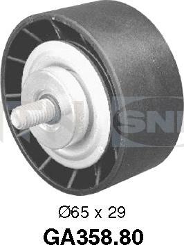 SNR GA358.80 - Ролик, поликлиновый ремень www.autospares.lv