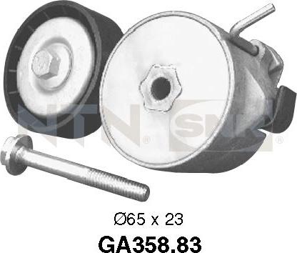 SNR GA358.83 - Pulley, v-ribbed belt www.autospares.lv