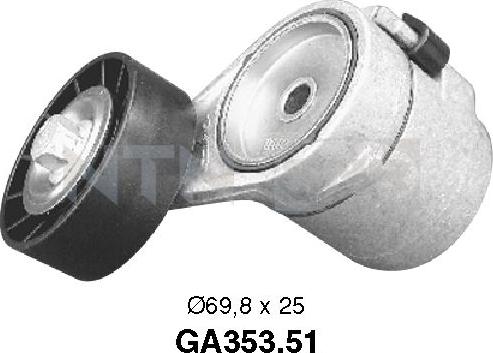 SNR GA353.51 - Ролик, поликлиновый ремень www.autospares.lv