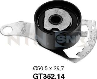 SNR GT352.14 - Tensioner Pulley, timing belt www.autospares.lv