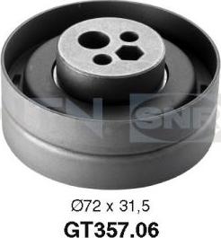 SNR GT357.06 - Tensioner Pulley, timing belt www.autospares.lv