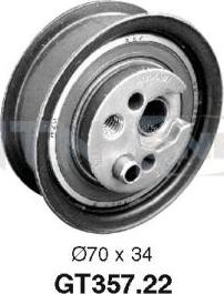 SNR GT357.22 - Spriegotājrullītis, Gāzu sadales mehānisma piedziņas siksna www.autospares.lv