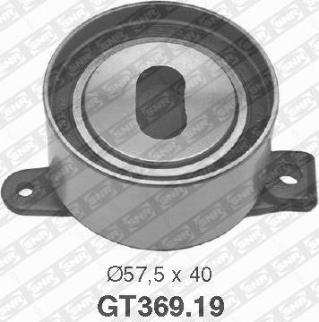 SNR GT369.19 - Spriegotājrullītis, Gāzu sadales mehānisma piedziņas siksna www.autospares.lv