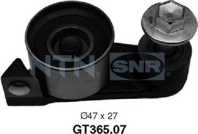 SNR GT365.07 - Spriegotājrullītis, Gāzu sadales mehānisma piedziņas siksna www.autospares.lv