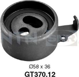 SNR GT370.12 - Tensioner Pulley, timing belt www.autospares.lv