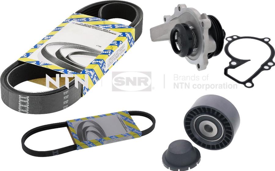 SNR KAP859.490 - Ūdenssūknis + ķīļrievu siksnas komplekts www.autospares.lv