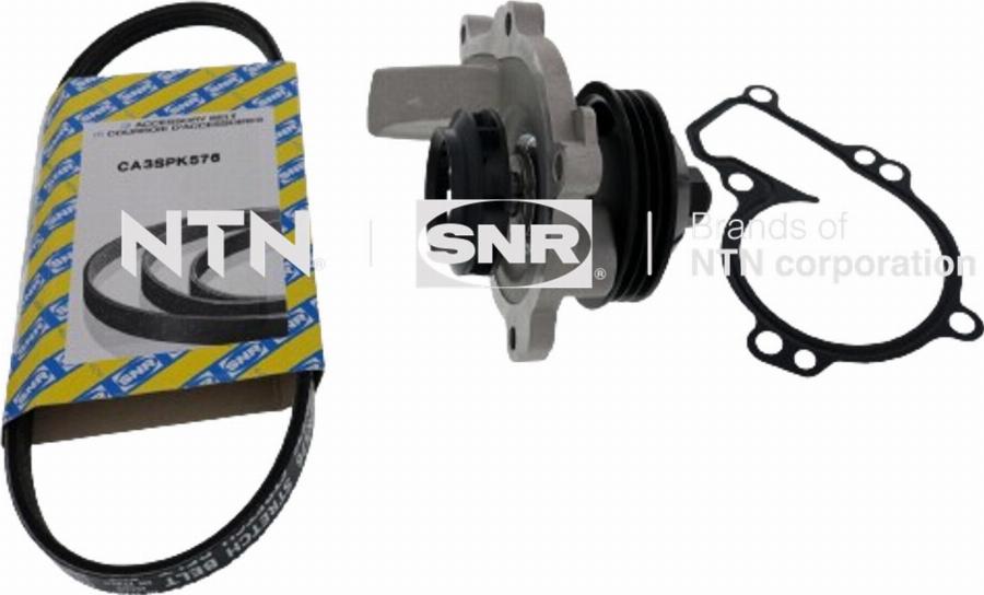 SNR KAP859.470 - Ūdenssūknis + ķīļrievu siksnas komplekts www.autospares.lv