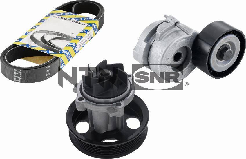 SNR KAP853.110 - Водяной насос + комплект ручейковых ремней www.autospares.lv