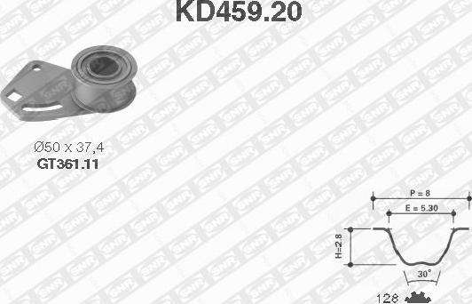 SNR KD459.20 - Zobsiksnas komplekts www.autospares.lv